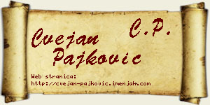 Cvejan Pajković vizit kartica